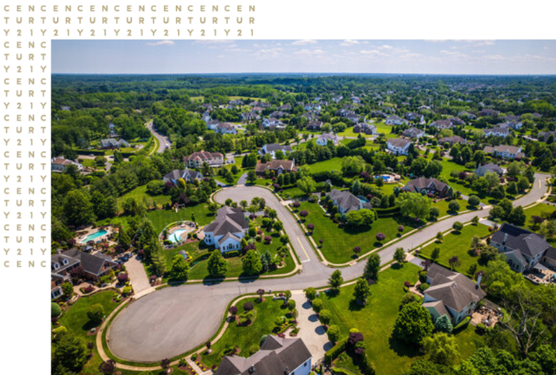 aerial drone view of Marlboro New Jersey